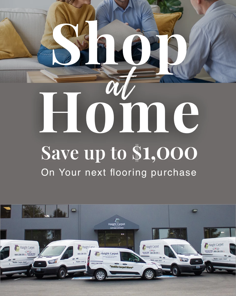 shop at home and save up to $1,000 off your next flooring purchase
