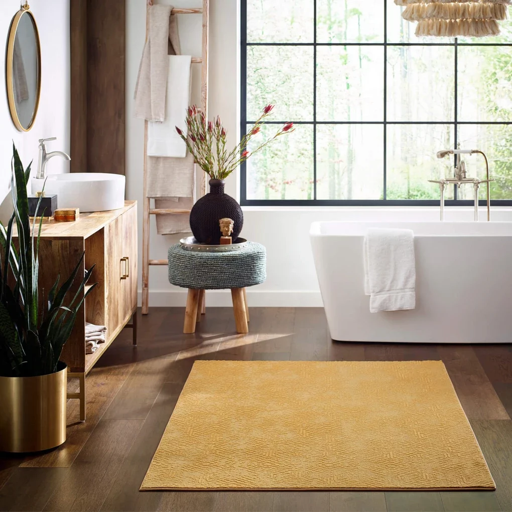 Area Rug in Bathroom | Haight Carpet & Interiors